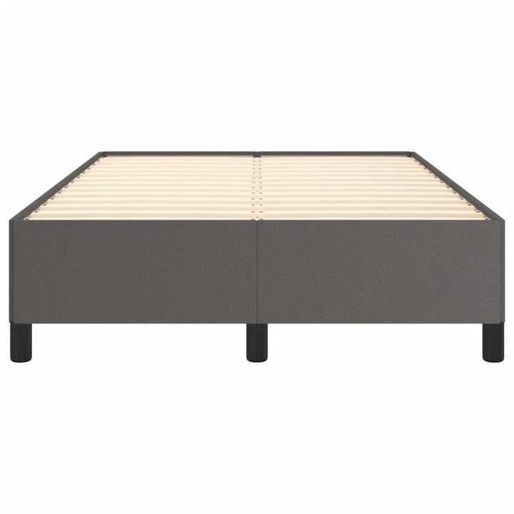 sengeramme uden madras 120x190 cm kunstlæder enkeltseng grå