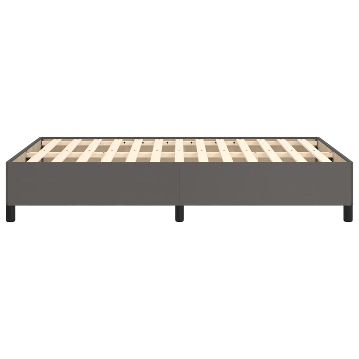 sengeramme uden madras 120x190 cm kunstlæder enkeltseng grå