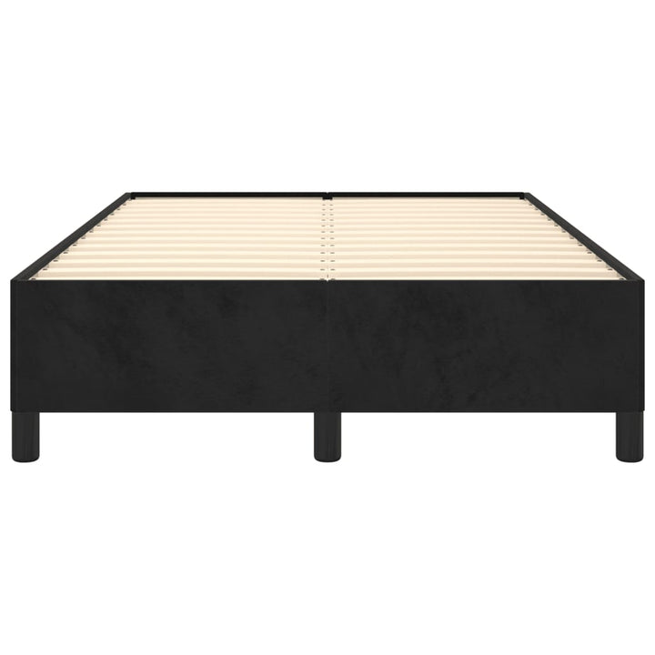 sengeramme uden madras 120x190 cm fløjl enkeltseng sort