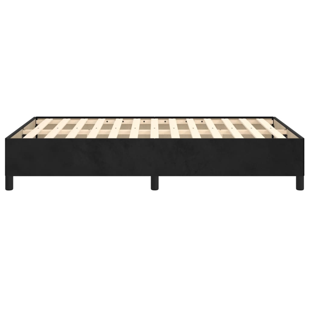sengeramme uden madras 120x190 cm fløjl enkeltseng sort