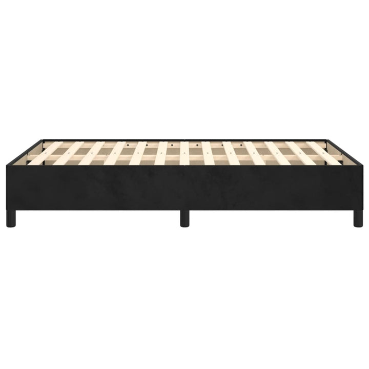 sengeramme uden madras 120x190 cm fløjl enkeltseng sort