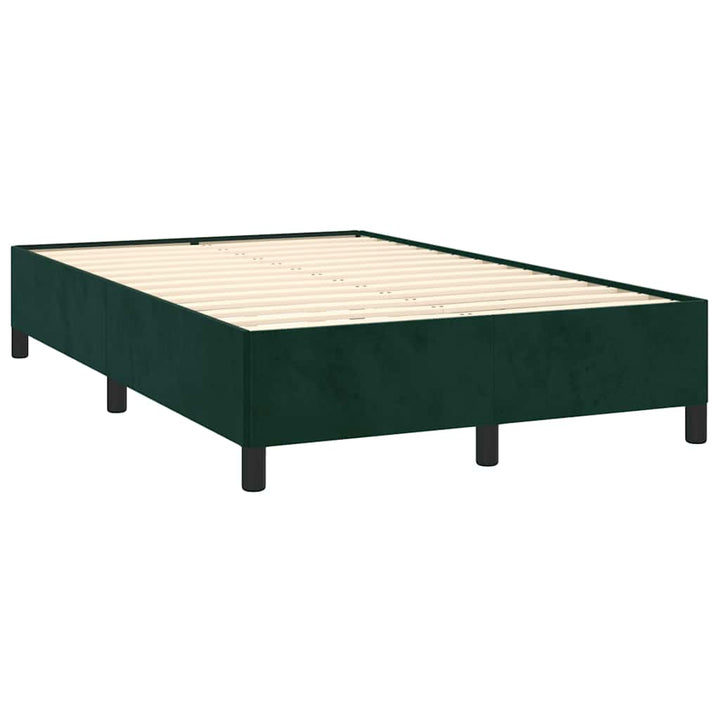 sengeramme uden madras 120x190 cm fløjl mørkegrøn