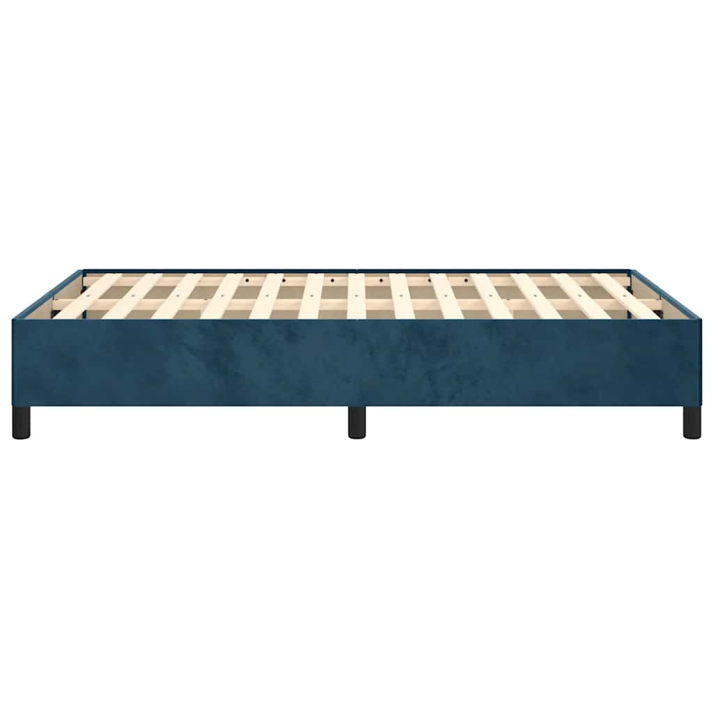 sengeramme uden madras 120x190 cm fløjl mørkeblå