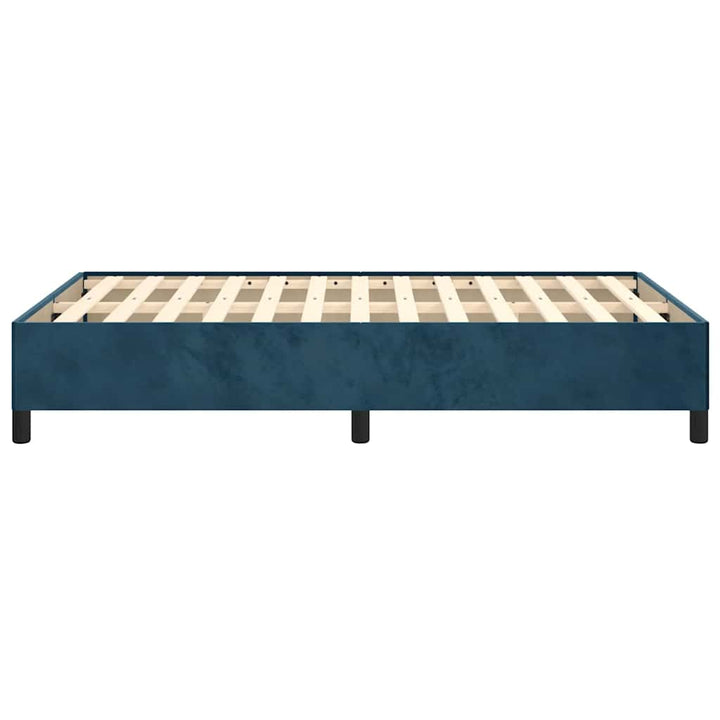 sengeramme uden madras 120x190 cm fløjl mørkeblå