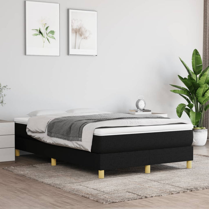 kontinentalseng med madras 120x190 cm stof sort