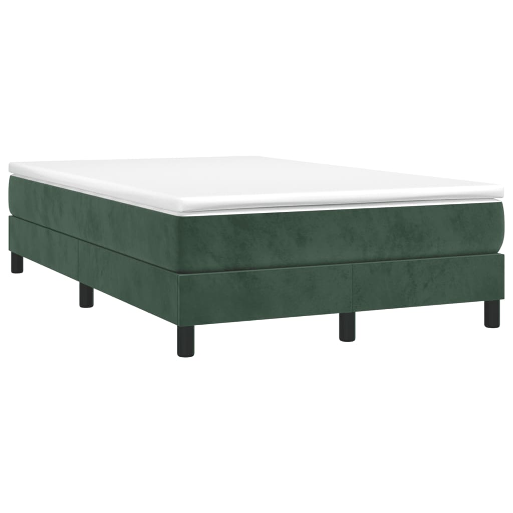 kontinentalseng med madras 120x190 cm velour mørkegrøn