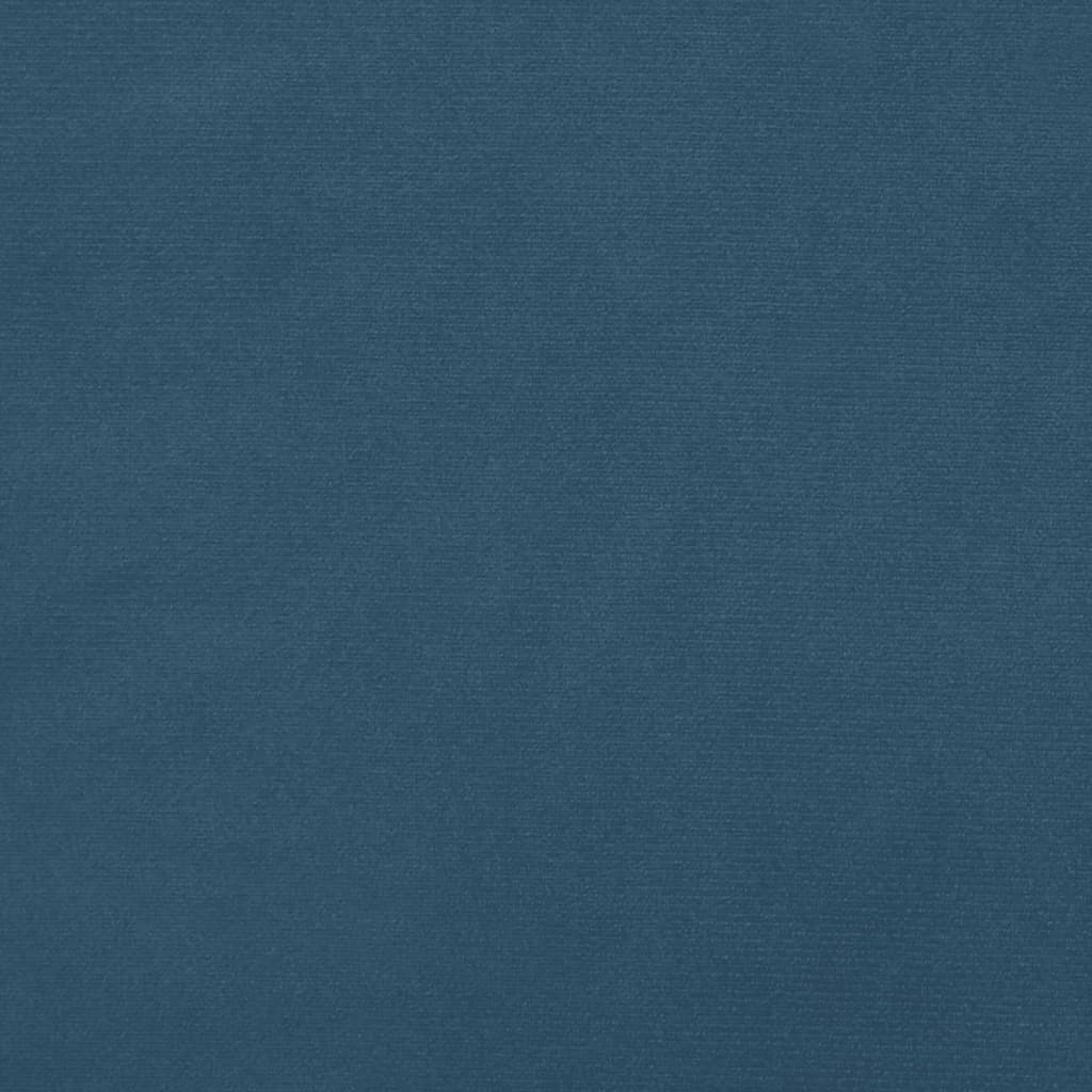 kontinentalseng med madras 120x190 cm velour mørkeblå
