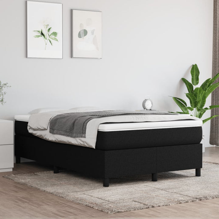 kontinentalseng med madras 120x190 cm stof sort
