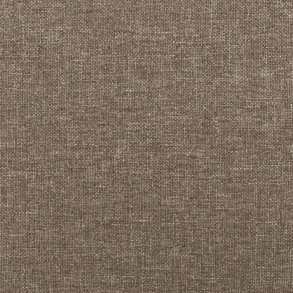 kontinentalseng med madras 120x190 cm stof gråbrun