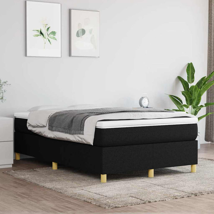 kontinentalseng med madras 120x190 cm stof sort
