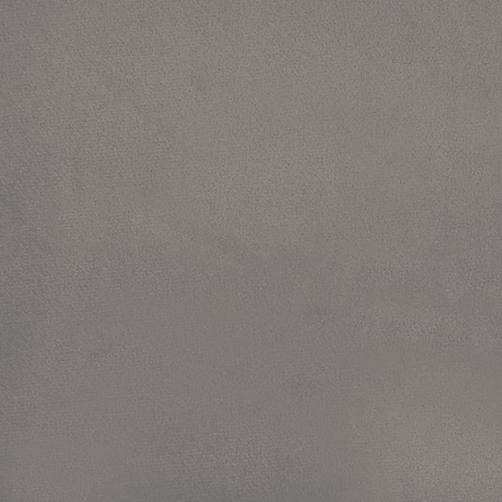 kontinentalseng med madras 120x190 cm velour lysegrå