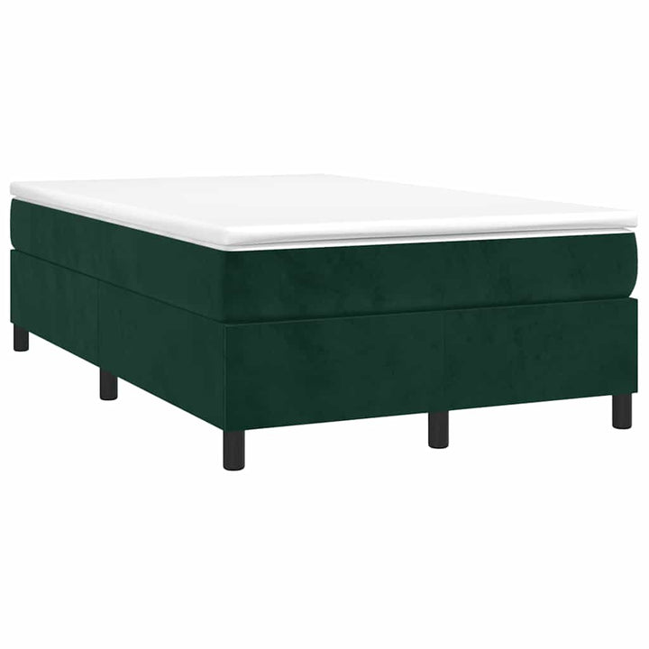 kontinentalseng med madras 120x190 cm velour mørkegrøn