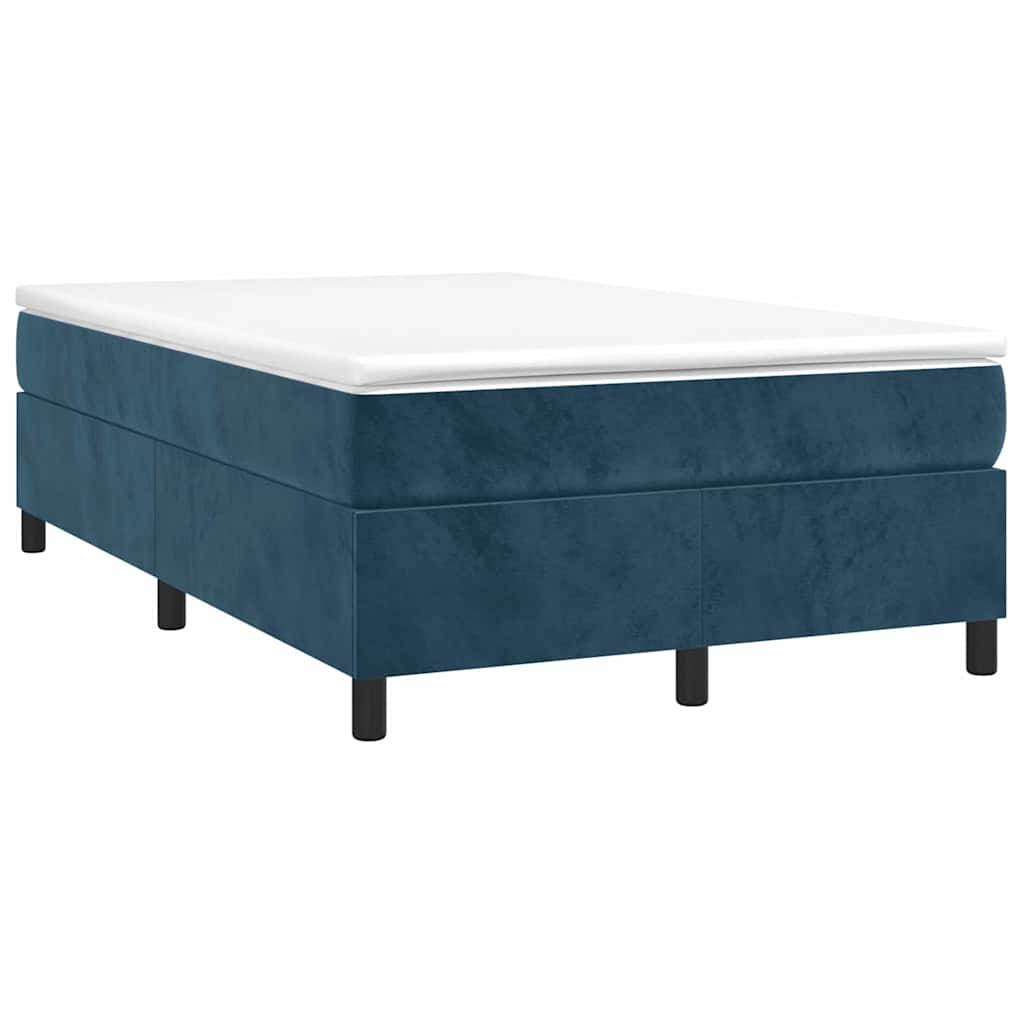 kontinentalseng med madras 120x190 cm velour mørkeblå