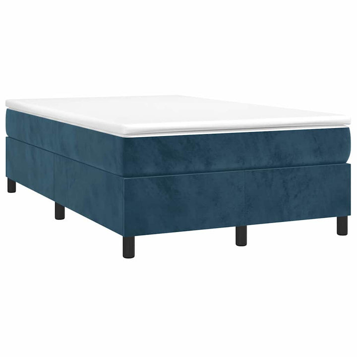 kontinentalseng med madras 120x190 cm velour mørkeblå