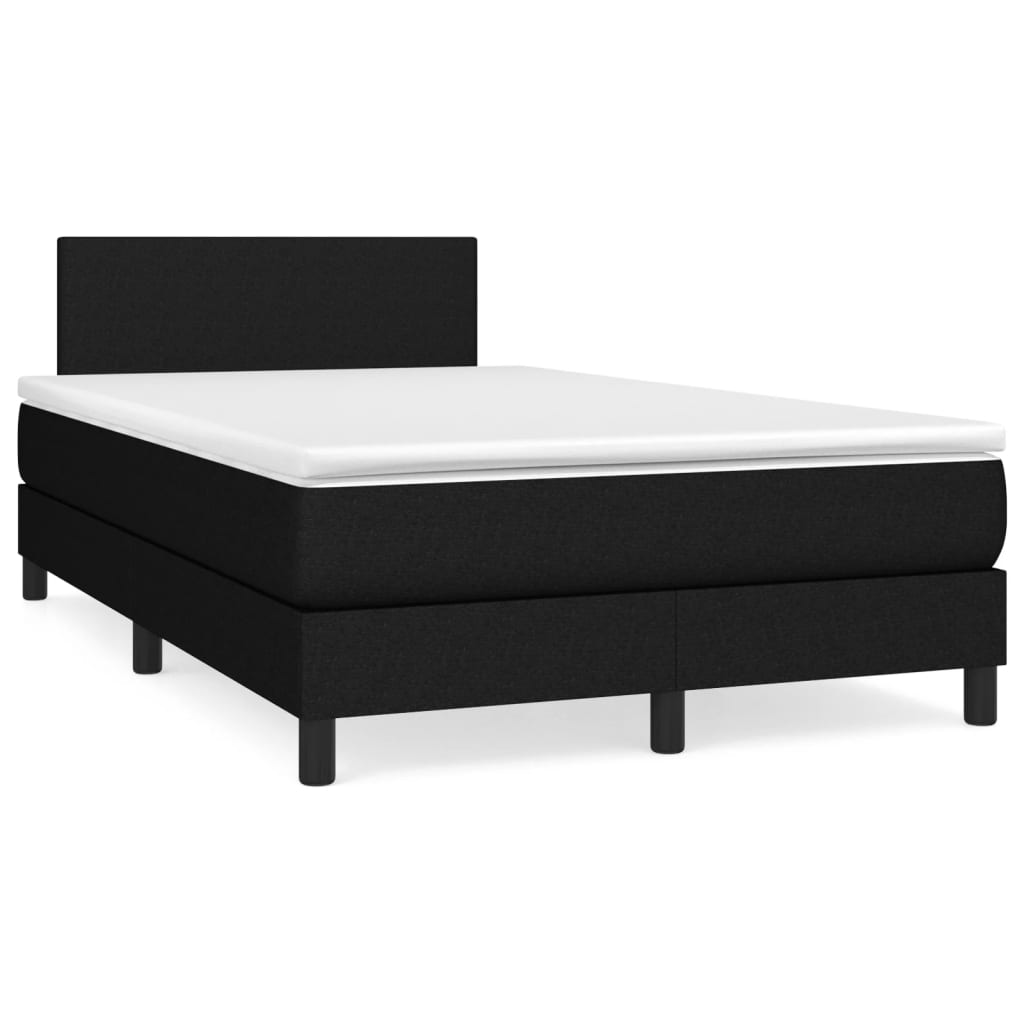 kontinentalseng med madras 120x190 cm stof sort