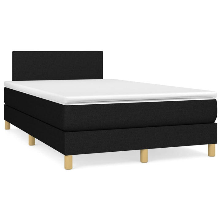 kontinentalseng med madras 120x190 cm stof sort