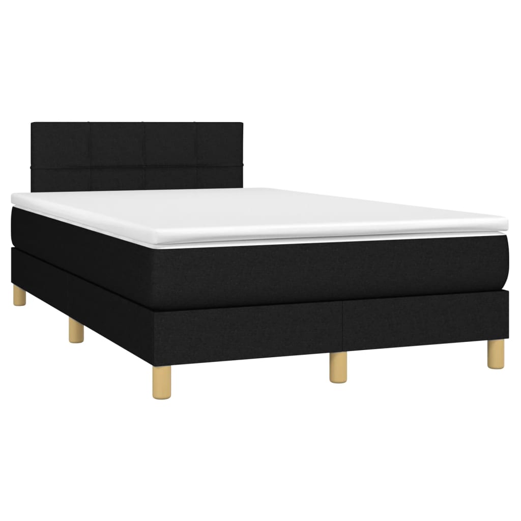 kontinentalseng med madras 120x190 cm stof sort
