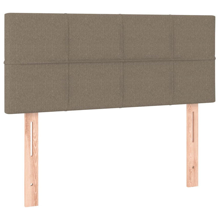 kontinentalseng med madras 120x190 cm stof gråbrun