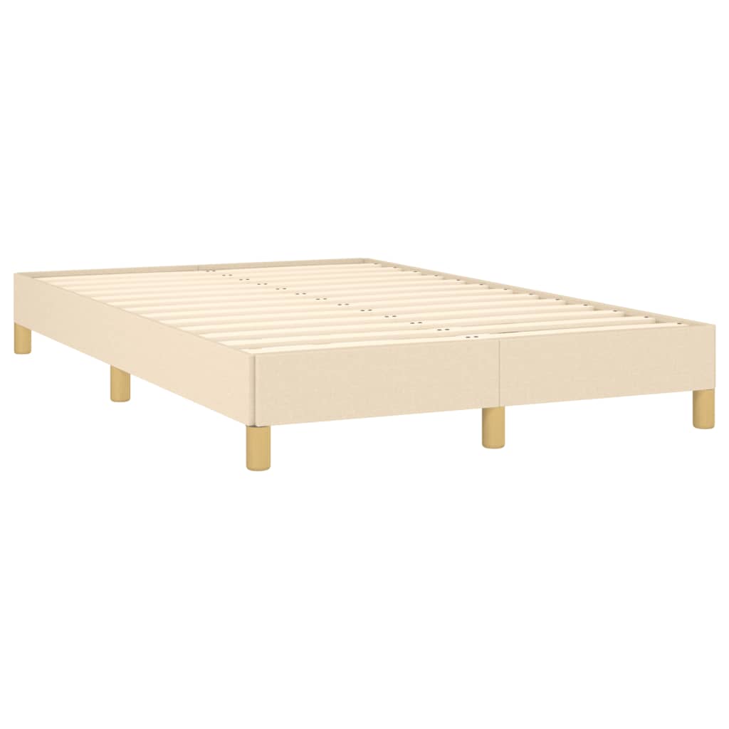 kontinentalseng med madras 120x190 cm stof cremefarvet
