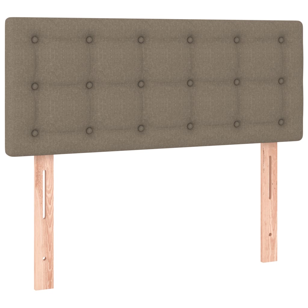 kontinentalseng med madras 120x190 cm stof gråbrun