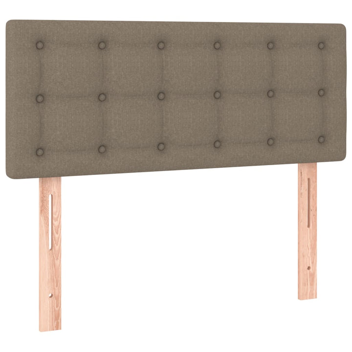 kontinentalseng med madras 120x190 cm stof gråbrun