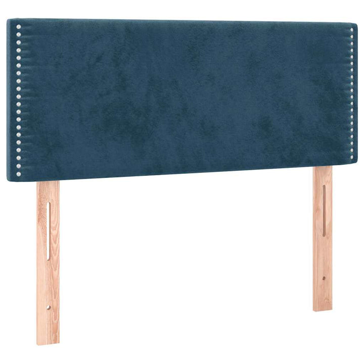 kontinentalseng med madras 120x190 cm velour mørkeblå