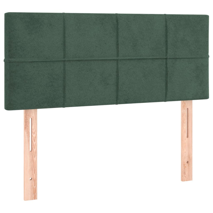 kontinentalseng med madras 120x190 cm velour mørkegrøn