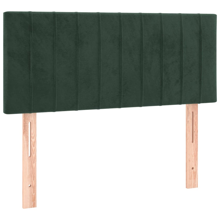 kontinentalseng med madras 120x190 cm velour mørkegrøn