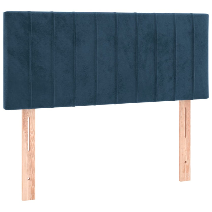 kontinentalseng med madras 120x190 cm velour mørkeblå