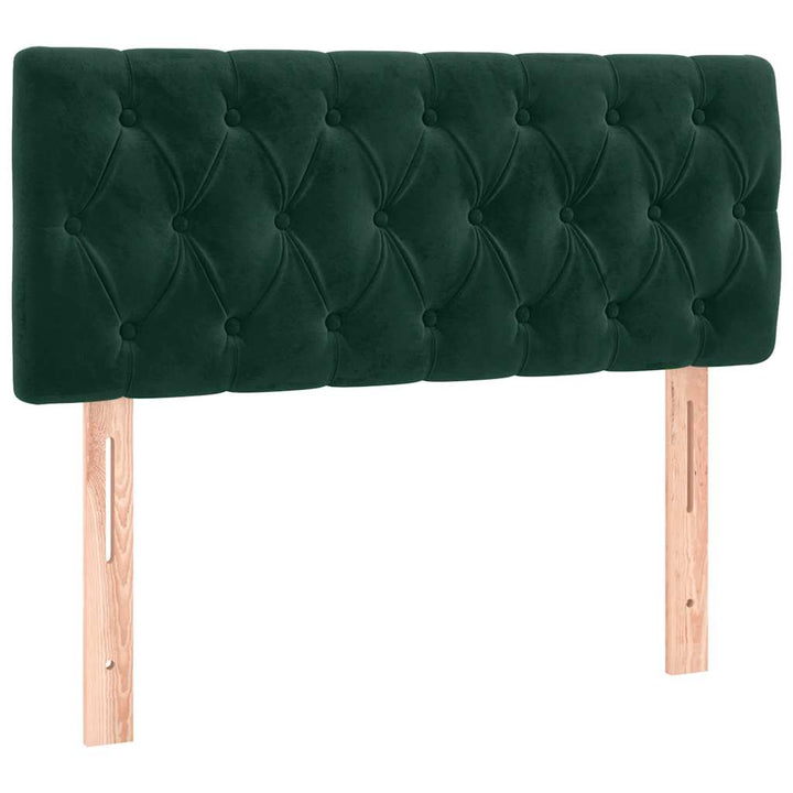 kontinentalseng med madras 120x190 cm velour mørkegrøn