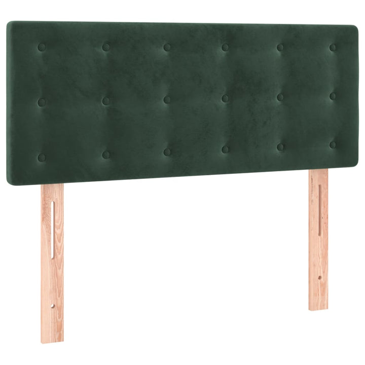 kontinentalseng med madras 120x190 cm velour mørkegrøn