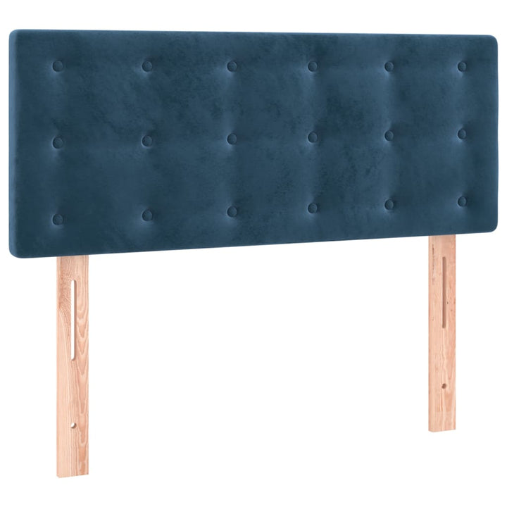 kontinentalseng med madras 120x190 cm velour mørkeblå