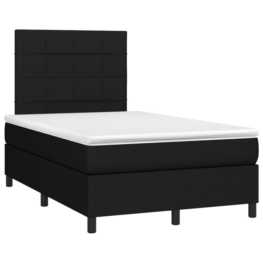 kontinentalseng med madras 120x190 cm stof sort