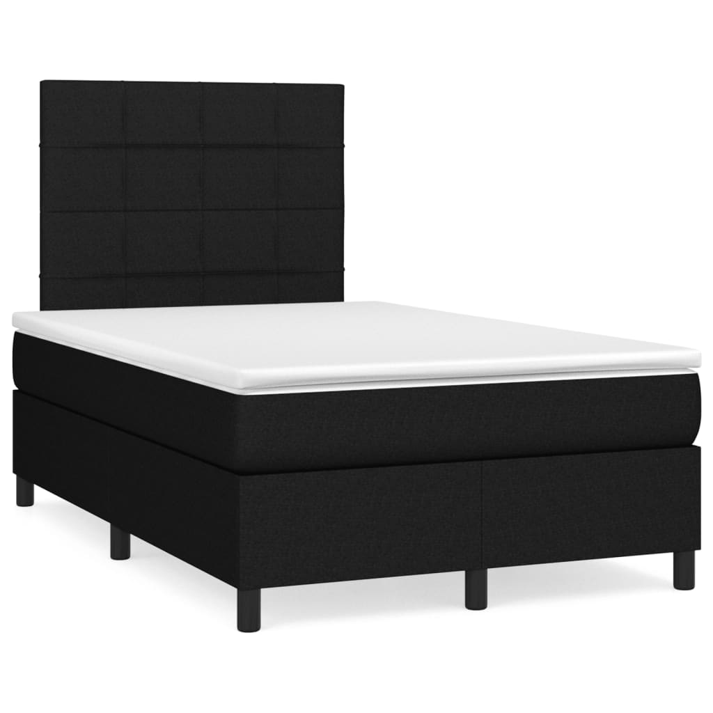kontinentalseng med madras 120x190 cm stof sort