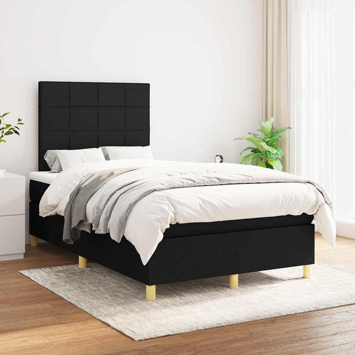 kontinentalseng med madras 120x190 cm stof sort