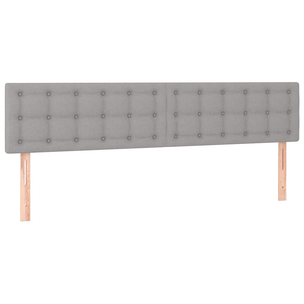 kontinentalseng med madras 120x190 cm stof lysegrå