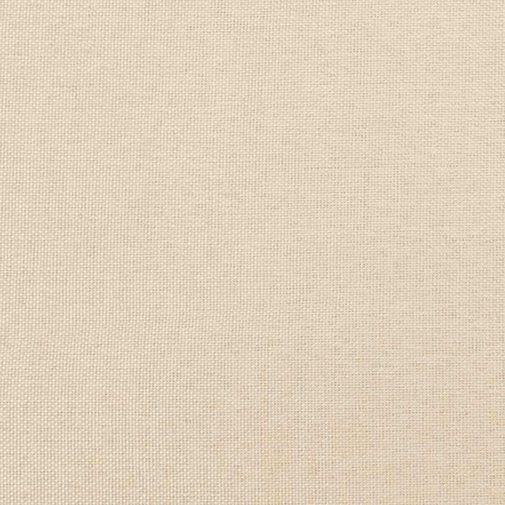 kontinentalseng med madras 120x190 cm stof cremefarvet