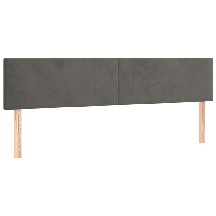 kontinentalseng med madras 120x190 cm fløjl mørkegrå