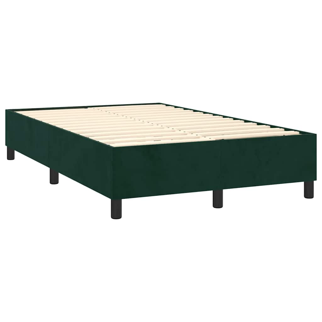 kontinentalseng med madras 120x190 cm velour mørkegrøn