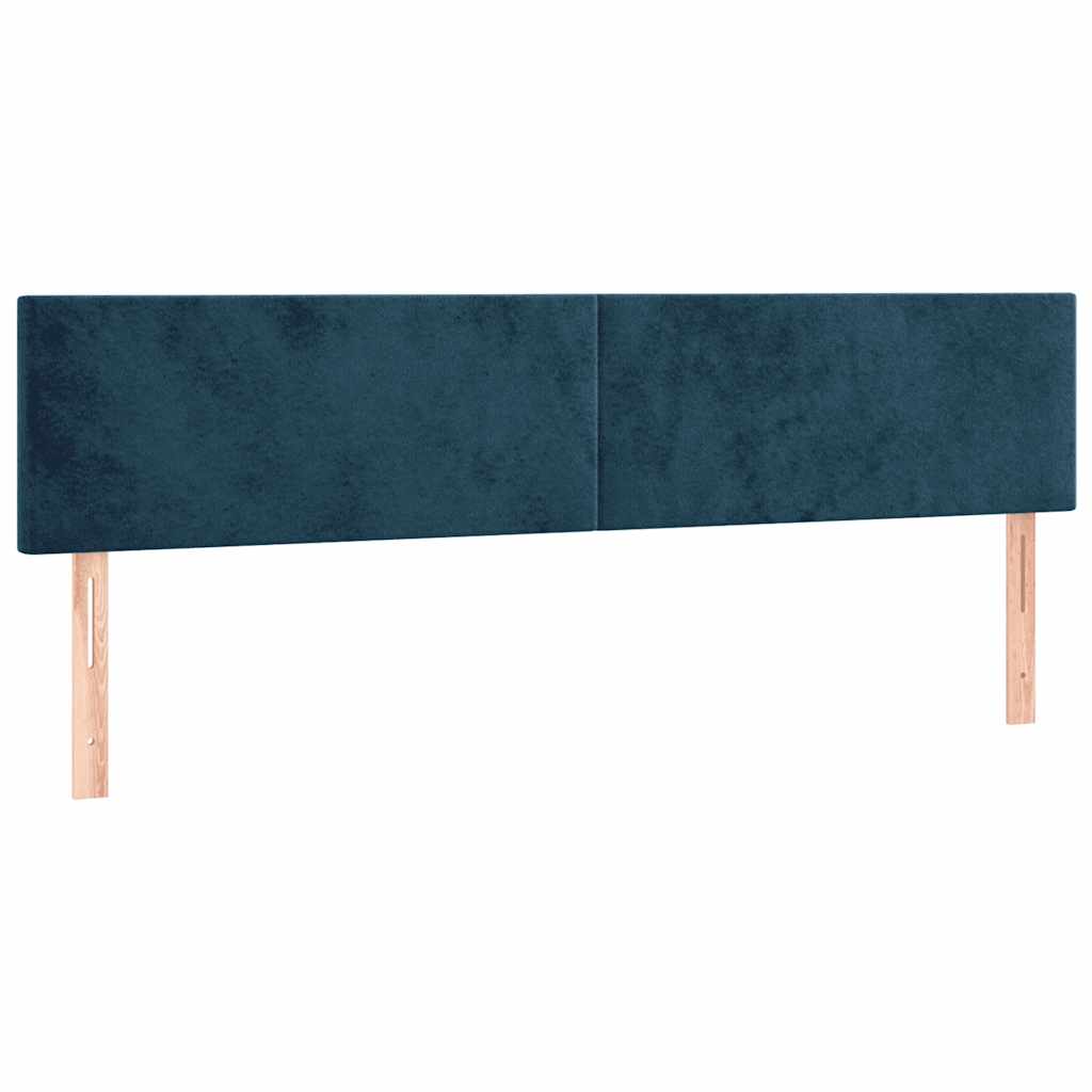 kontinentalseng med madras 120x190 cm velour mørkeblå