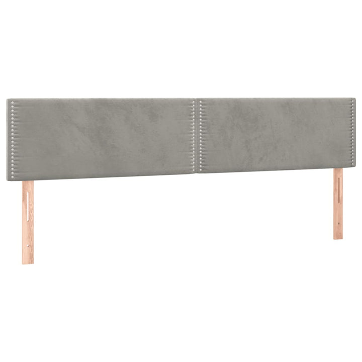 kontinentalseng med madras 120x190 cm velour lysegrå
