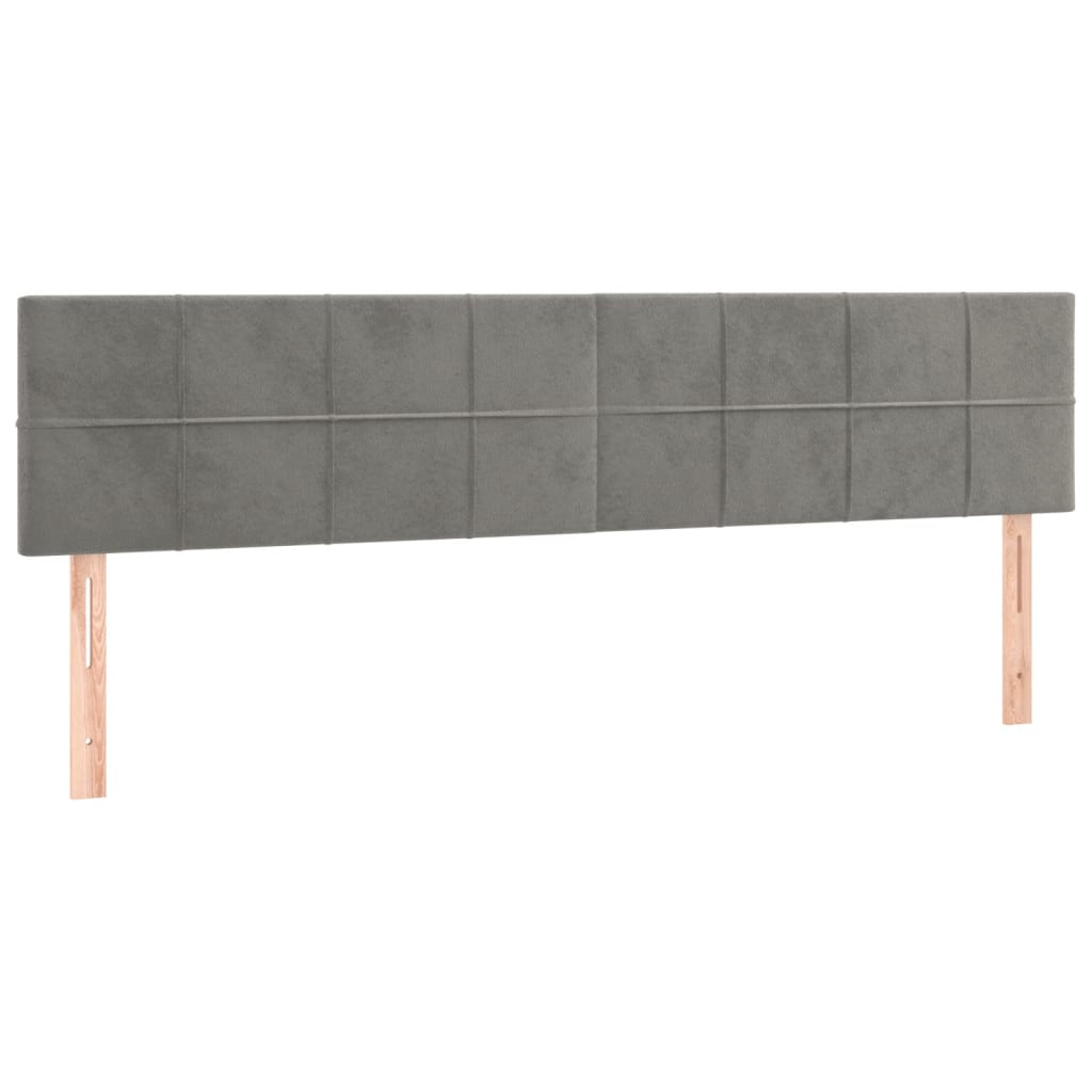 kontinentalseng med madras 120x190 cm velour lysegrå
