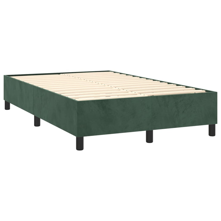 kontinentalseng med madras 120x190 cm velour mørkegrøn