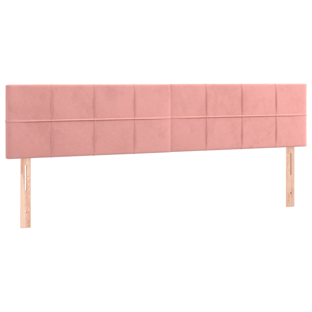 kontinentalseng med madras 120x190 cm velour lyserød
