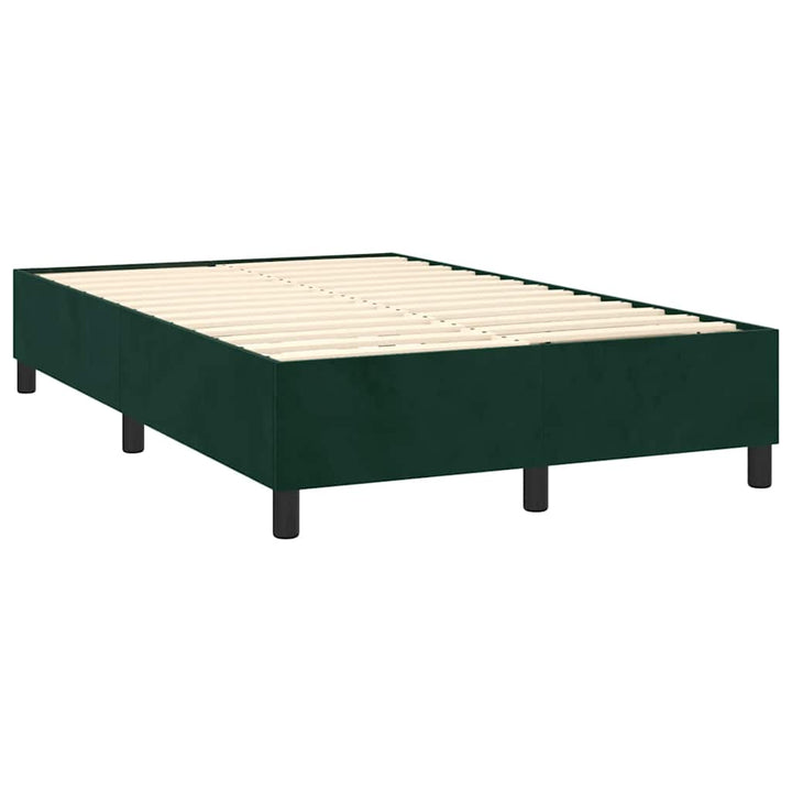 kontinentalseng med madras 120x190 cm velour mørkegrøn