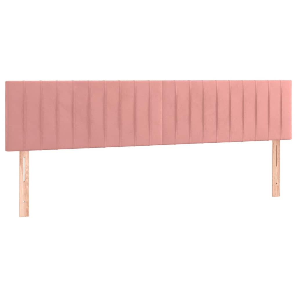 kontinentalseng med madras 120x190 cm velour lyserød
