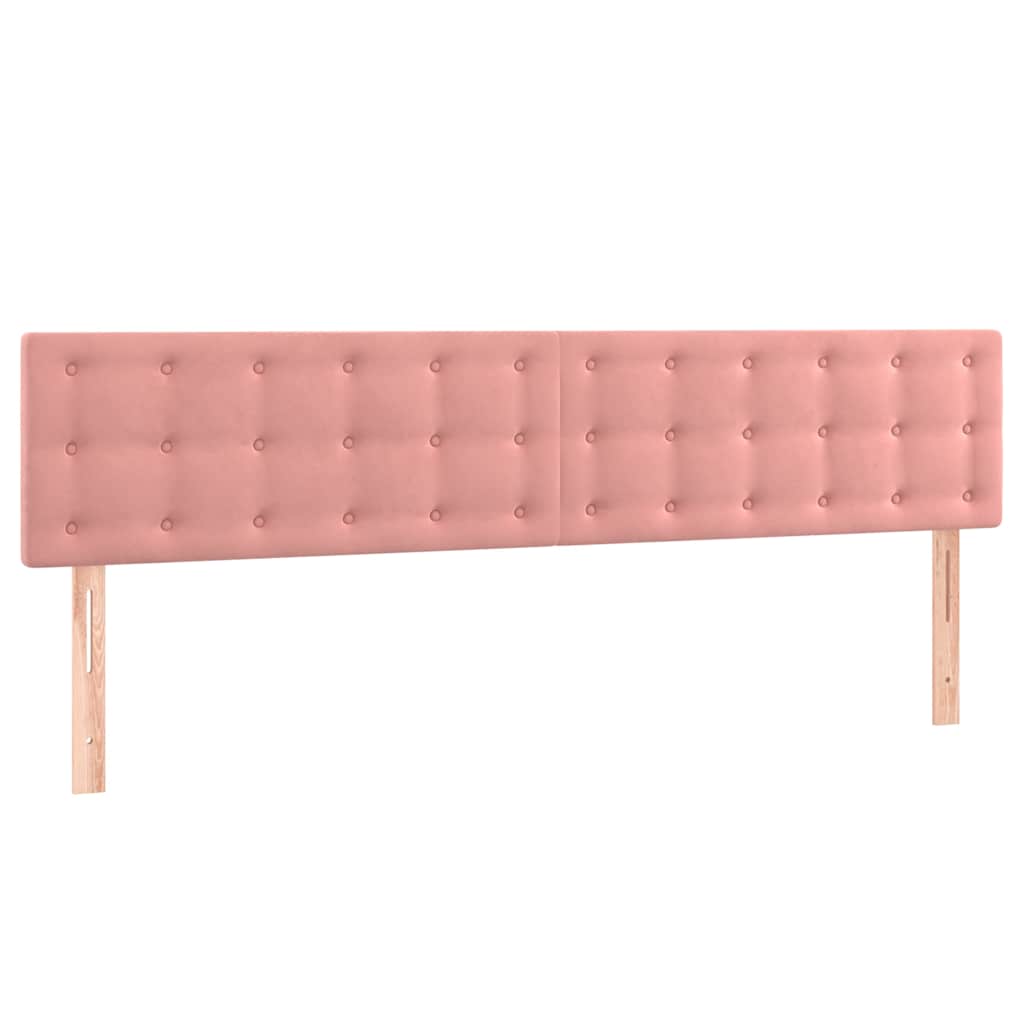 kontinentalseng med madras 120x190 cm velour lyserød
