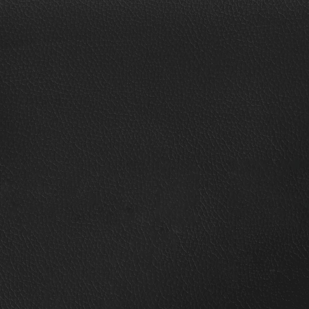 kontinentalseng med madras og LED-lys 120x190cm kunstlæder sort