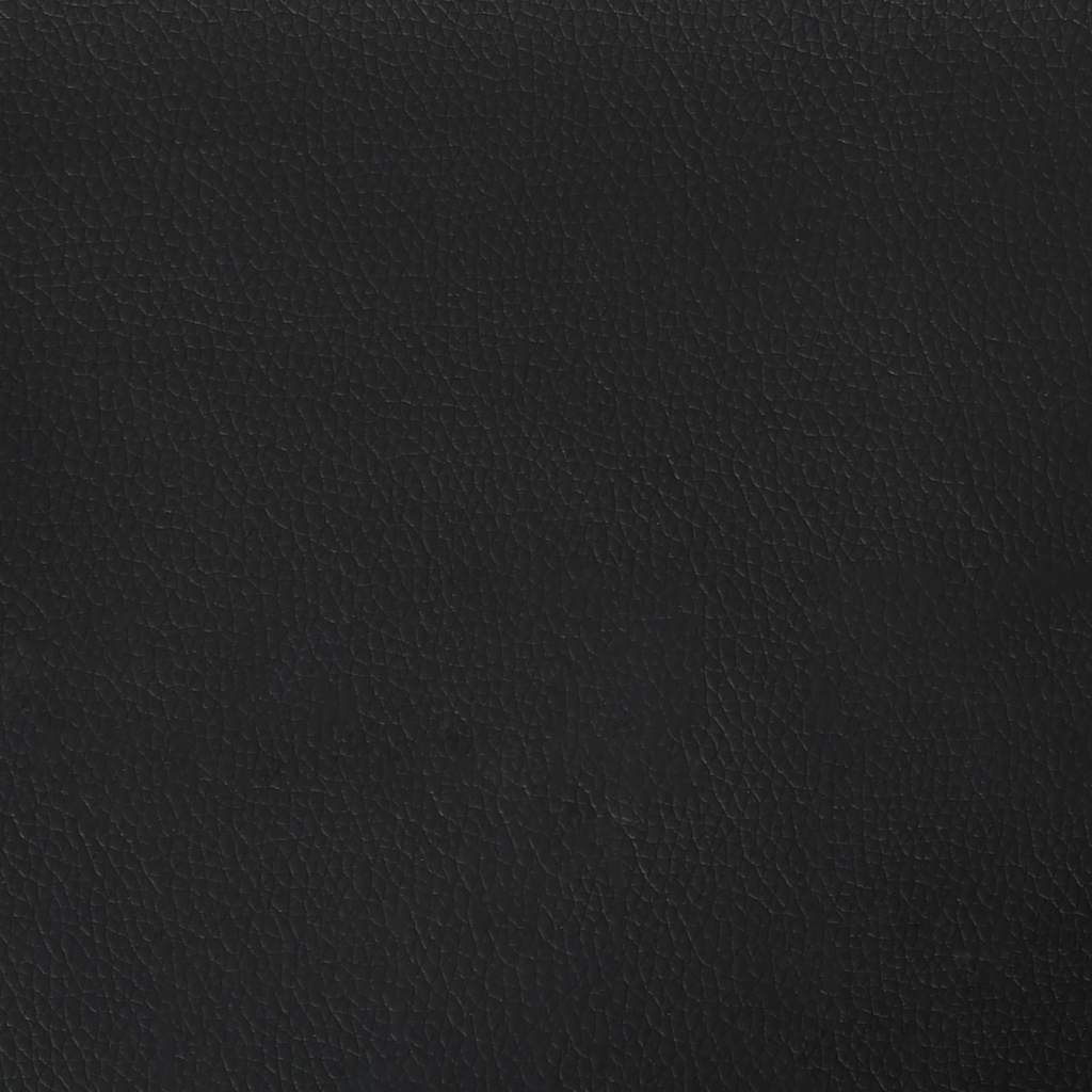 kontinentalseng med madras og LED-lys 120x190cm kunstlæder sort