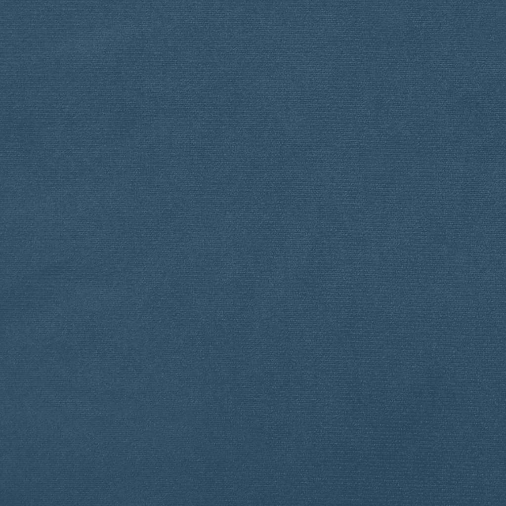 kontinentalseng med madras og LED-lys 120x190cm velour mørkeblå